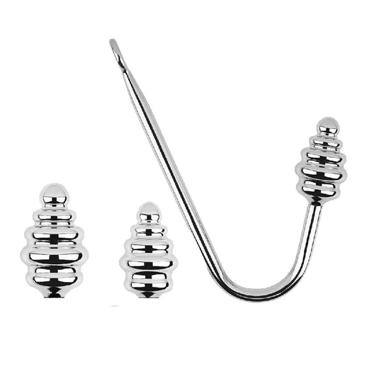 Anal Hooks Ribbed GreatBenefit Screw-in Set Anal Hook 8826 0725